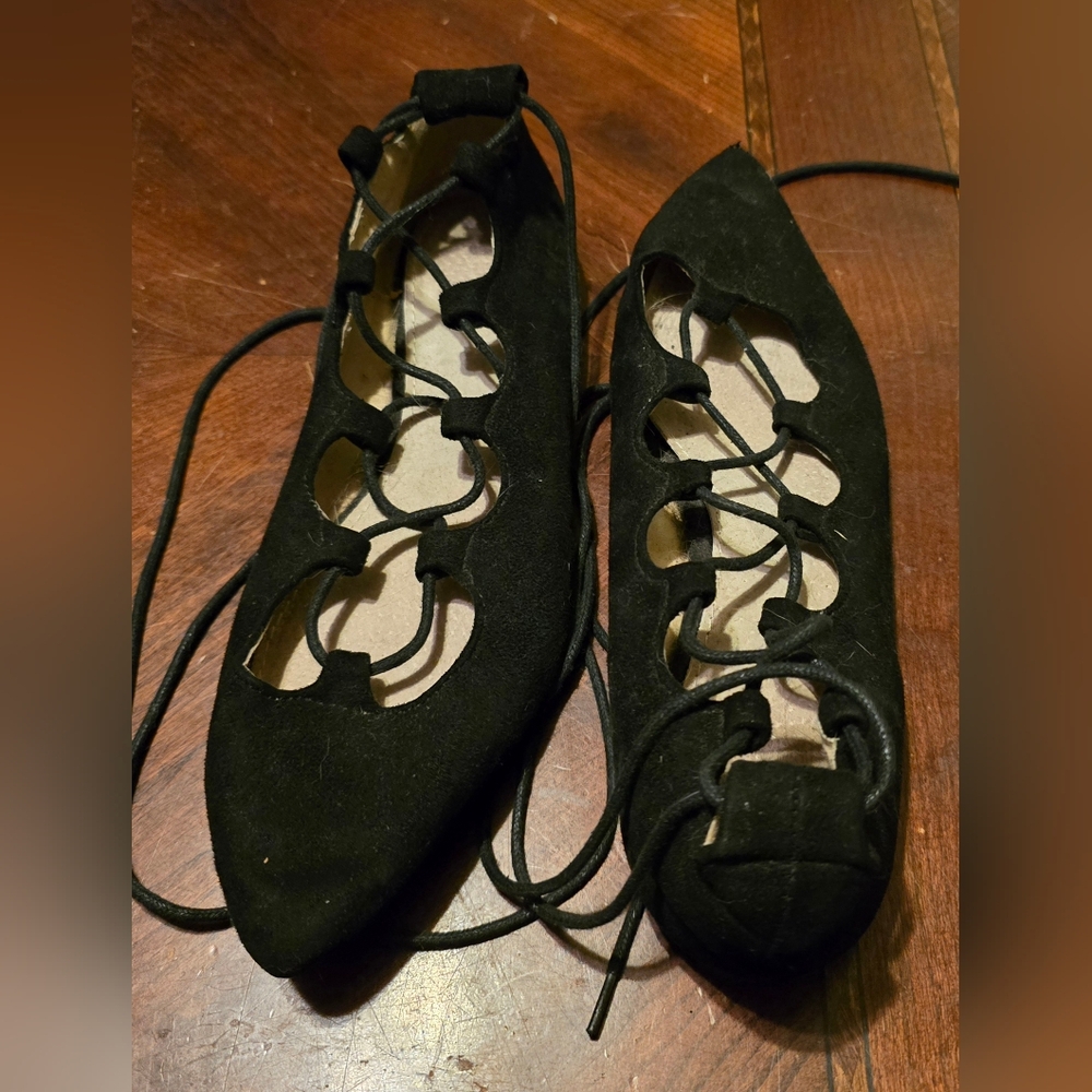 Black Lace-Up Women's Irish Step Dance  Shoes